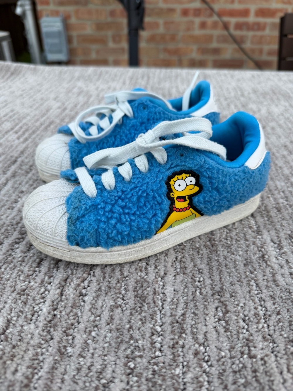 Adidas Superstar The Simpsons Marge Blue Fleece Kids Size 12K Sneakers GZ1773